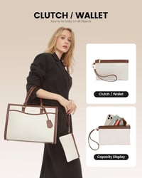 LOVEVOOK 15.6 hüvelykes laptop táska női nagy válltáska munka shopper tote 6