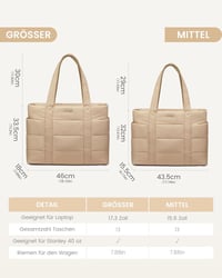 LOVEVOOK 17.3 Colos Női Laptop Táska Khaki Shopper Táska Munkához és Iskolához 6