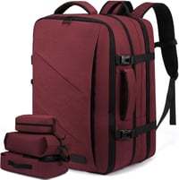 LOVEVOOK 17.3" Laptop Hátizsák 30-40L Bővíthető Utazási Backpack Bordó 1