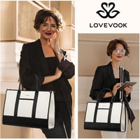 LOVEVOOK 17 hüvelykes vízálló laptop táska női munka táska nagy iskolatáska bőr 2