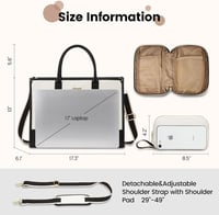 LOVEVOOK 17 hüvelykes vízálló laptop táska női munka táska nagy iskolatáska bőr 4