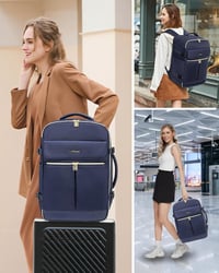 LOVEVOOK utazási hátizsák 40L, vízálló, 17"-os laptoptartóval - sötétkék 6