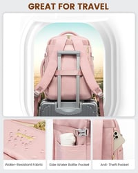 LOVEVOOK 40L Utazási Hátizsák Női Férfi Vízálló Laptop Hátizsák Repülőgép Fedélzeti Poggyász Rózsaszín 7