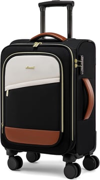 LOVEVOOK 55cm könnyű utazó bőrönd 4 kerékkel TSA zárral és laptop rekesszel 1