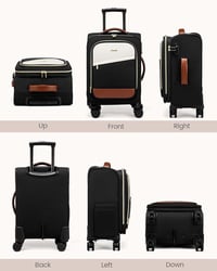 LOVEVOOK 55cm könnyű utazó bőrönd 4 kerékkel TSA zárral és laptop rekesszel 8