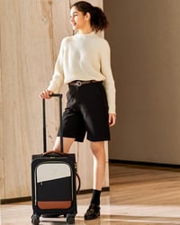 LOVEVOOK 55cm könnyű utazó bőrönd 4 kerékkel TSA zárral és laptop rekesszel 2