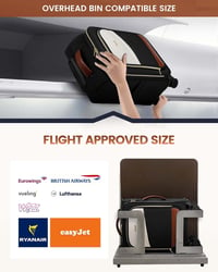 LOVEVOOK 55cm könnyű utazó bőrönd 4 kerékkel TSA zárral és laptop rekesszel 5