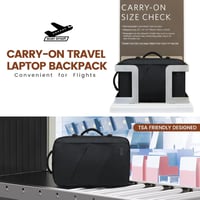 LOVEVOOK Kézipoggyász Hátizsák 30L - Bővíthető Utazótáska 15,6" Laptophoz, Repülőgép Fedélzeti Táska 180° Nyitással, Fekete 7