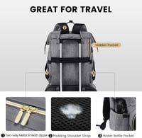 LOVEVOOK Női Laptop Hátizsák 15.6" Laptoptartóval, Vízálló Üzleti Hátizsák USB Töltőporttal, Lopásbiztos Iskolatáska Utazáshoz, Munkához 5