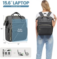 LOVEVOOK Női Laptop Hátizsák 15,6" Laptoptartóval, Vízálló Üzleti Hátizsák USB Töltőporttal, Lopásbiztos Iskolatáska Utazáshoz, Munkához 5