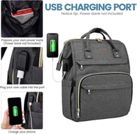 LOVEVOOK Női Laptop Hátizsák 15,6" Laptoptartóval, Vízálló Üzleti Hátizsák USB Töltőporttal, Lopásbiztos Iskolatáska Utazáshoz, Munkához 3