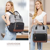 LOVEVOOK Női Laptop Hátizsák 15.6" Vízálló Iskolai Utazási Táska 3