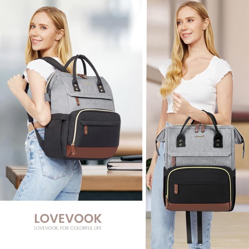 LOVEVOOK Női Laptop Hátizsák 15.6" Vízálló Iskolai Utazási Táska