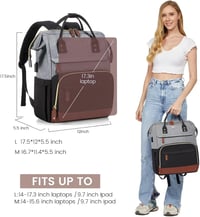 LOVEVOOK Női Laptop Hátizsák 15.6" Vízálló Iskolai Utazási Táska 4