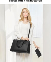 LOVEVOOK női laptop táska 15,6-17 hüvelyk vízálló shopper táska fekete 2