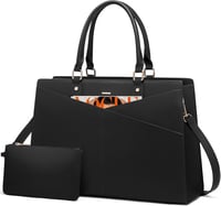 LOVEVOOK női laptop táska 15,6-17 hüvelyk vízálló shopper táska fekete 1