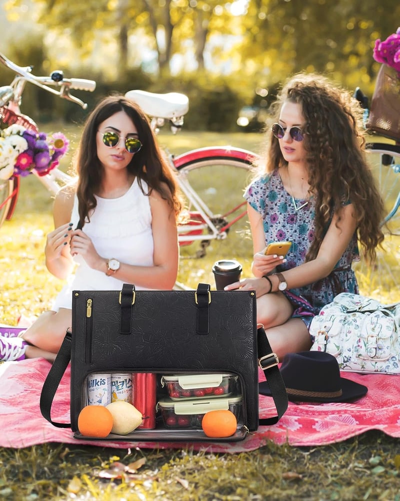 LOVEVOOK női laptop táska 15,6" hőszigeteléses ebéddobozzal, munkához és iskolához