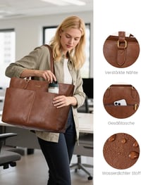 Geantă mare de damă LOVEVOOK, geantă pentru laptop, servietă, shopper elegantă pentru muncă, birou, profesori, universitate sau cumpărături 6