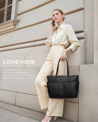 Geantă mare de damă LOVEVOOK, geantă pentru laptop, servietă, shopper elegantă pentru muncă, birou, profesori, universitate sau cumpărături 2