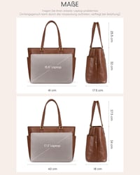 Geantă mare de damă LOVEVOOK, geantă pentru laptop, servietă, shopper elegantă pentru muncă, birou, profesori, universitate sau cumpărături 5