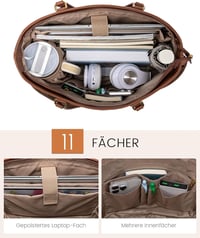 Geantă mare de damă LOVEVOOK, geantă pentru laptop, servietă, shopper elegantă pentru muncă, birou, profesori, universitate sau cumpărături 4