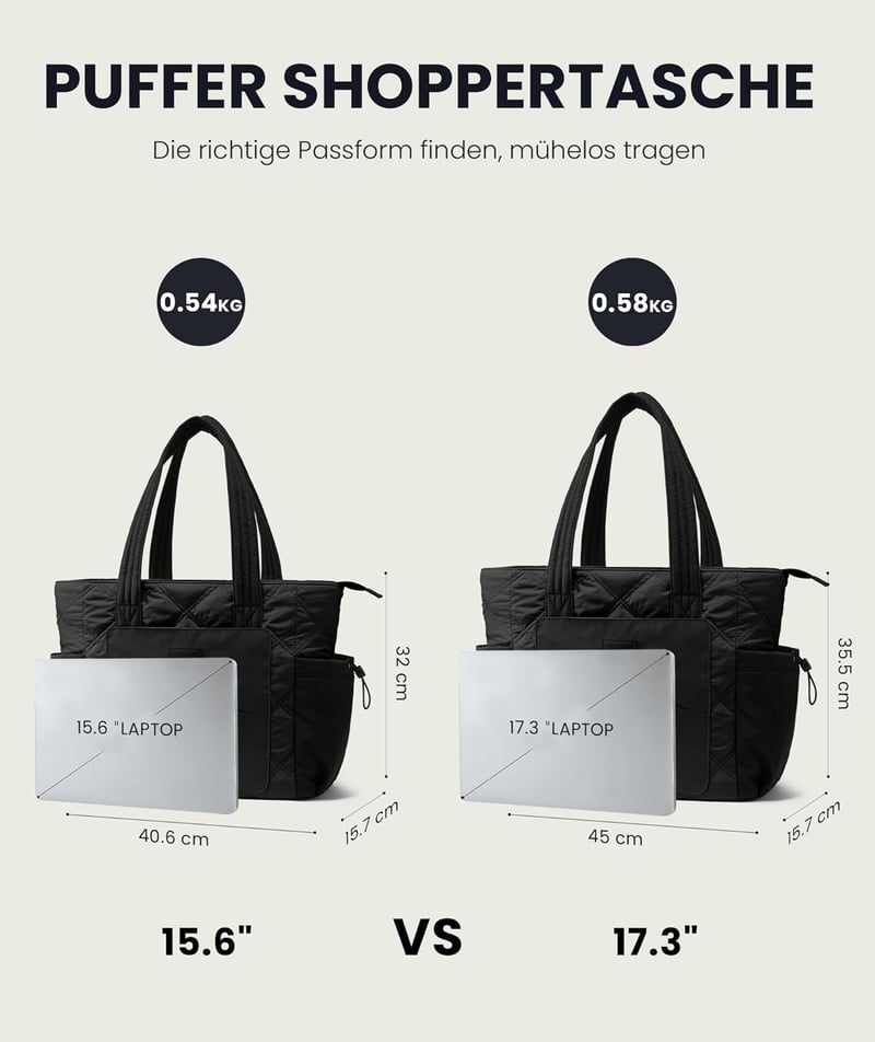 LOVEVOOK Női Shopper Táska 15.6" Laptop Táska Munka Iskolai Utazási Táska