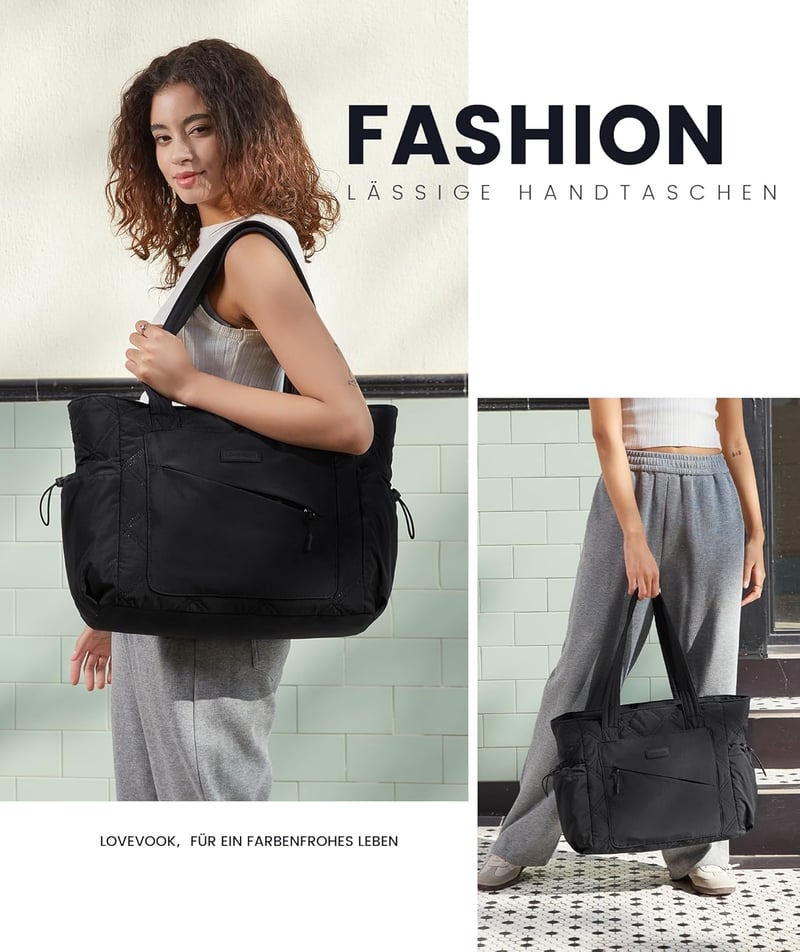 LOVEVOOK Női Shopper Táska 15.6" Laptop Táska Munka Iskolai Utazási Táska