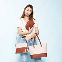 LOVEVOOK Női Táska Szett 3 db - Nagyméretű Válltáska, Shopper Kézitáska Utazáshoz, Munkához, Bevásárláshoz 2