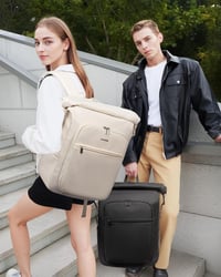 LOVEVOOK Rolltop Hátizsák 17 Colos Laptophoz - Vízálló, Nagyméretű Unisex Hátizsák Iskolába, Egyetemre, Utazáshoz és Kerékpározáshoz - Feket 2