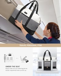 LOVEVOOK Utazótáska 60L - Könnyű Sporttáska Cipőtartóval és Neszesszerrel, Kézipoggyász Repülőgépre, Ryanair Kompatibilis, Unisex Hétvégi Tá 4