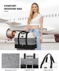LOVEVOOK Utazótáska 60L - Könnyű Sporttáska Cipőtartóval és Neszesszerrel, Kézipoggyász Repülőgépre, Ryanair Kompatibilis, Unisex Hétvégi Tá 5
