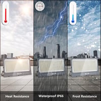 loyal 600W LED Reflektor, 60000 Lumen, 6000K Hideg Fehér, IP66 Vízálló Kültéri Világítás, Alumínium Házas Fényvető Kerthez, Építkezéshez, Ip 4