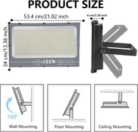 loyal 600W LED Reflektor, 60000 Lumen, 6000K Hideg Fehér, IP66 Vízálló Kültéri Világítás, Alumínium Házas Fényvető Kerthez, Építkezéshez, Ip 6