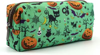 LParkin Halloween Vászon Tolltartó Kék Smink Kozmetikai Táska Ceruza Tartó 1