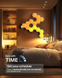 Lphianx Smart Hexagon LED Panel 9 db RGB Zenevetítés Alexa Google kompatibilis 7