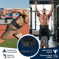LPQKCcY 4 az 1-ben súlyemelő húzószíj merülőheveder fekete, súlyos felhúzáshoz, guggoláshoz, felhúzáshoz, hip thrust-hoz 5