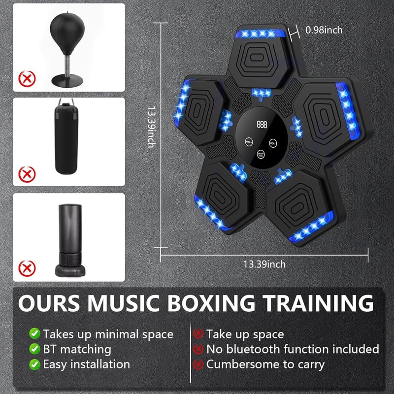LPQKCcY Falra szerelhető zenés boxgép Bluetooth-tal gyerekeknek és felnőtteknek