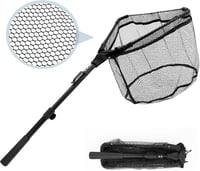 Minciog telescopic pliabil cauciucat LPZMPZ 90 cm, pentru crap, păstrăv, somon, somn și șalău 1