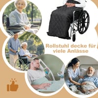 Husă pentru scaun cu rotile LQJHDM, sac de dormit pentru picioare de iarnă pentru adulți, protecție termică pentru genunchi din pluș gros, rezistentă la vânt, negru 6