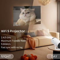 LQWELL HY300 PRO 4K Mini Projektor WiFi 6 Android 11 Hordozható Otthoni Kültéri 2