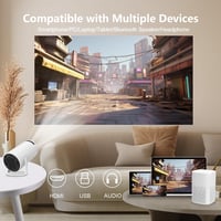 LQWELL HY300 PRO 4K Mini Projektor WiFi 6 Android 11 Hordozható Otthoni Kültéri 5