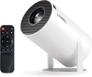 LQWELL HY300 PRO mini projektor, 4K, Android 11, WiFi 6, Bluetooth 5.0, prijenosni - bijeli