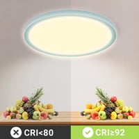 LQWELL LED mennyezeti lámpa IP44 vízálló kék 18W 3000K 4
