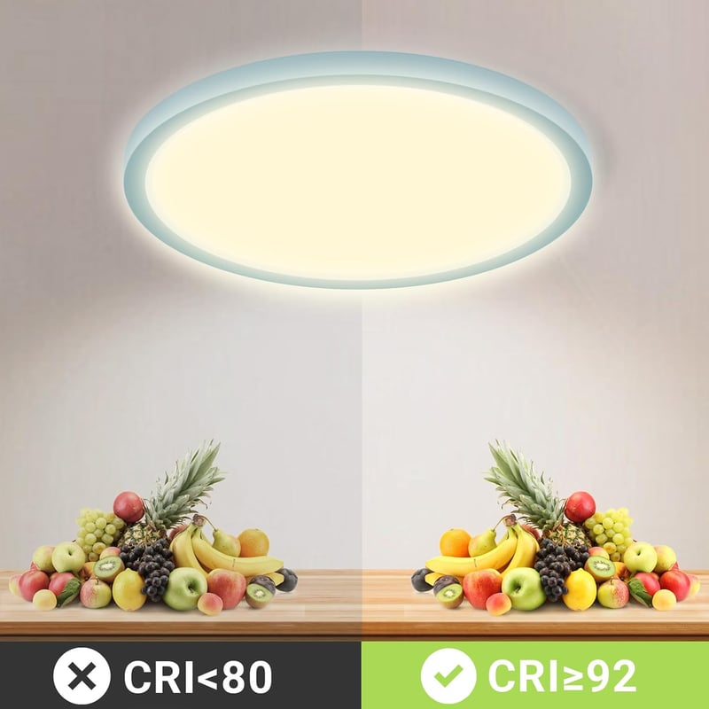 LQWELL LED mennyezeti lámpa IP44 vízálló kék 18W 3000K