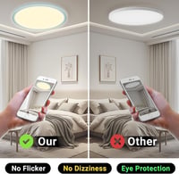LQWELL LED mennyezeti lámpa IP44 vízálló kék 18W 3000K 5