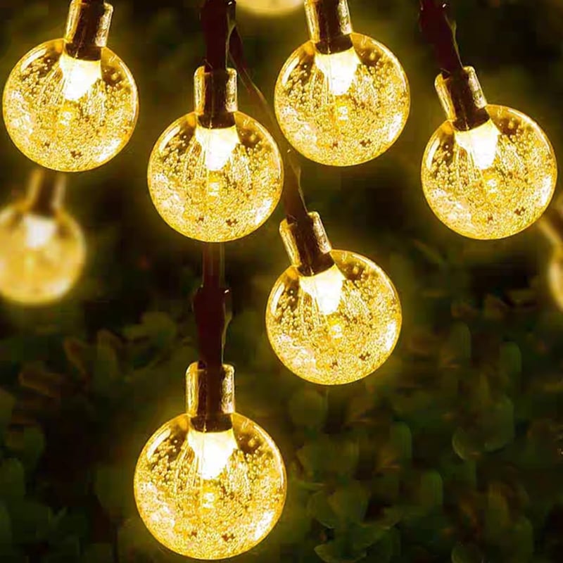 LQWELL Napelemes Tündérfény Kültéri Kert 30LED 8M IP44 Meleg Fehér
