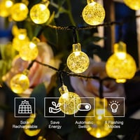LQWELL Napelemes Tündérfény Kültéri Kert 30LED 8M IP44 Meleg Fehér 2