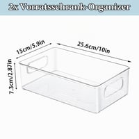 Sada 2 organizérov do chladničky Lre Co., stohovateľné úložné boxy s rukoväťou, kuchynské dózy, bez BPA 7