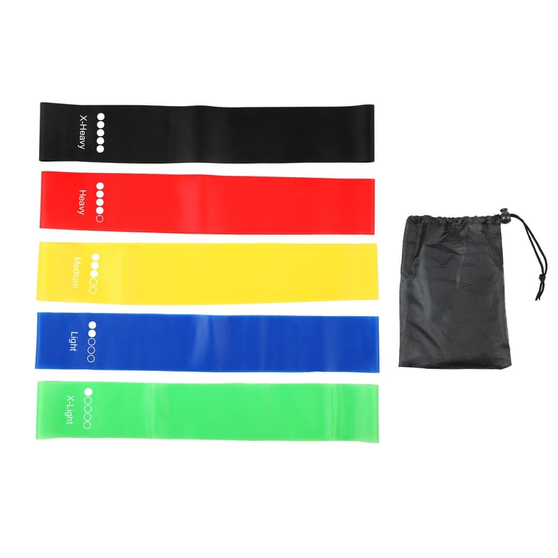Set 5 Benzi Elastice Fitness Lrocotanc - Benzi de Rezistență pentru Antrenament - Benzi Fitness pentru Yoga și Dezvoltare Musculară - Cu Husă de Transport și Ghid de Antrenament