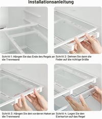 Organizator retractabil pentru ouă Lrocotanc pentru frigider, cu șină glisantă și mâner, cutie extensibilă de depozitare a ouălor pentru frigider, congelator și bucătărie 5